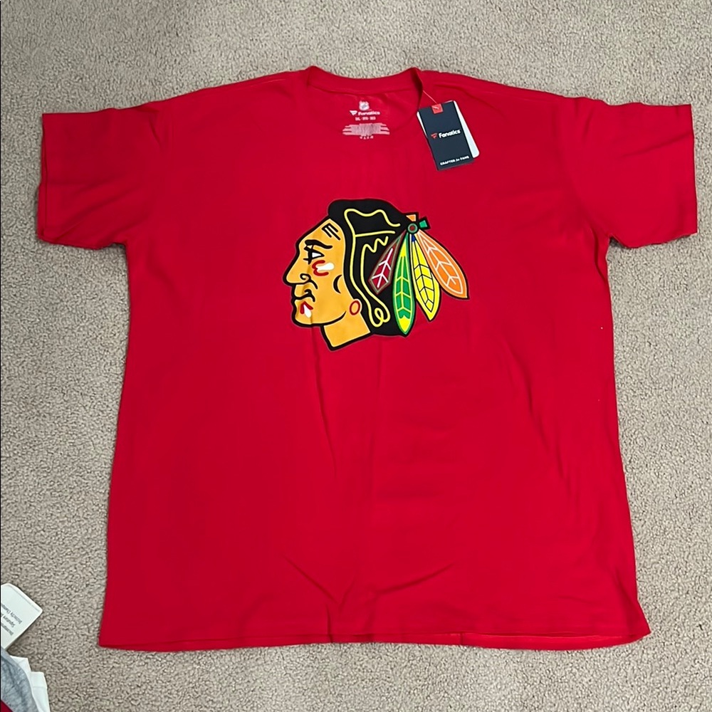 Red Graphic T-Shirt Chicago Blackhawks NHL